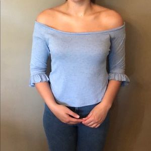 Light blue off the shoulder top - never worn